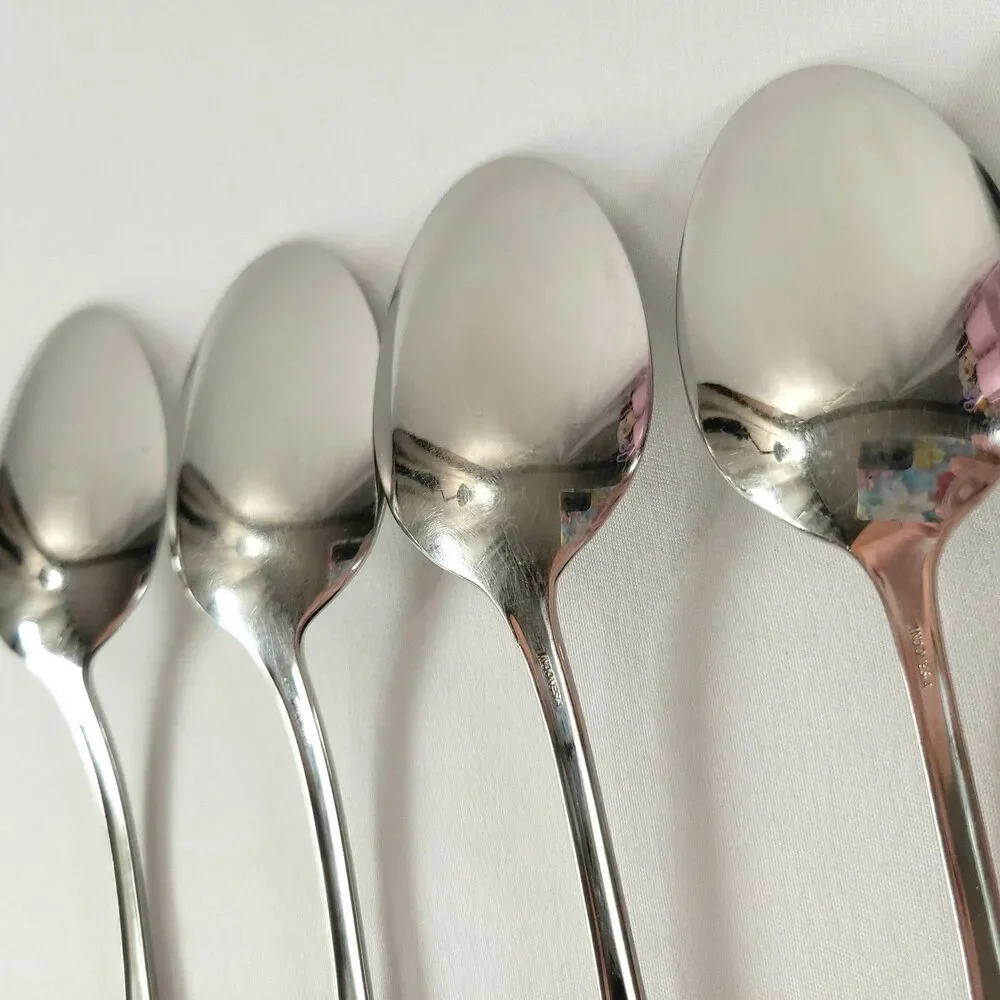 Oneida Satin Jupiter 18/10 Stainless Flatware Set 6 Teaspoons Retro 90s Y2K